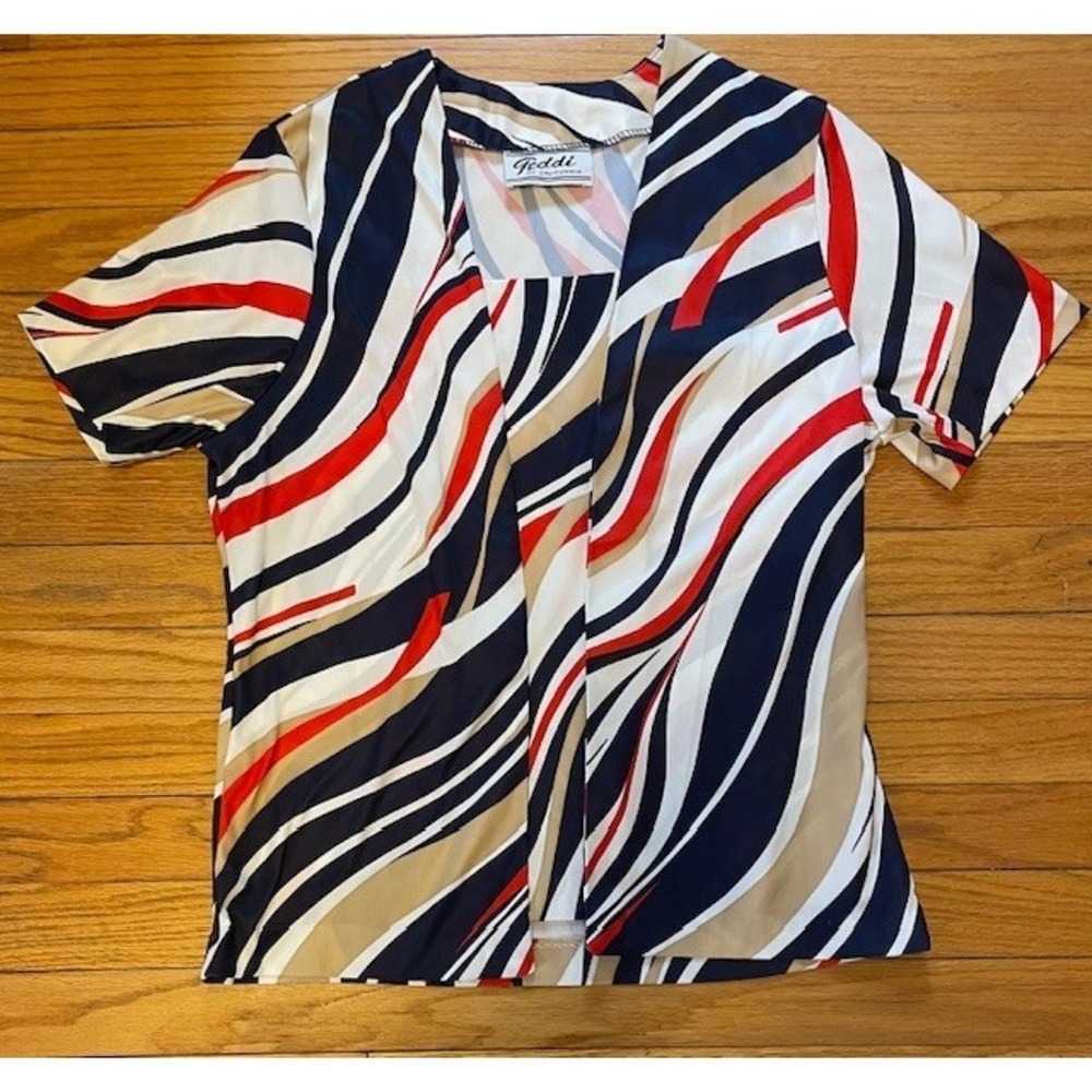 TEDDI OF CALIFORNIA Vintage Polyester Top 1970's S M